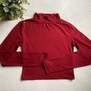Long Sleeve Mock Neck Crop Top
